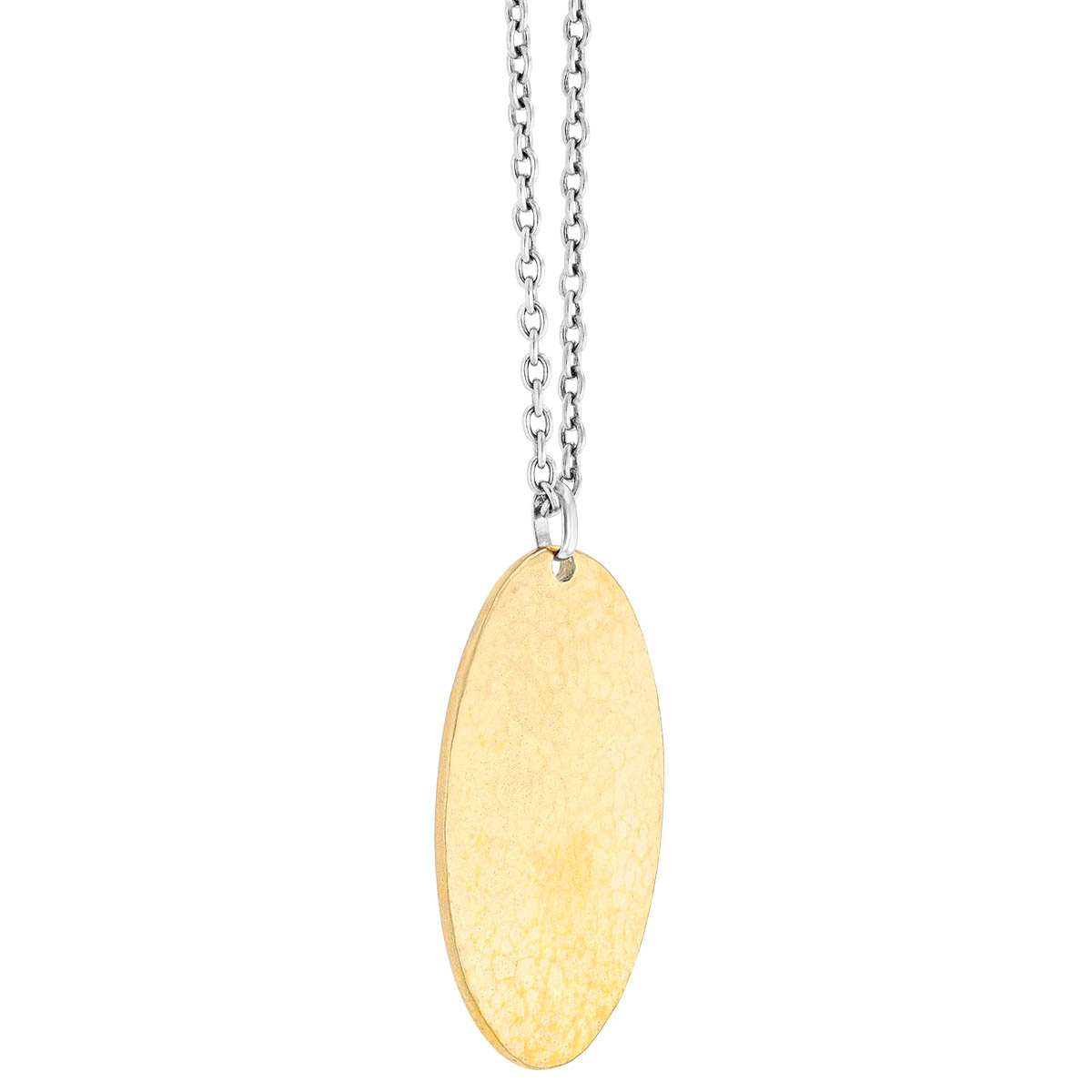 Gurhan Yellow Gold Vermeil Oval Disc Pendant with Sterling Silver Chain, 18