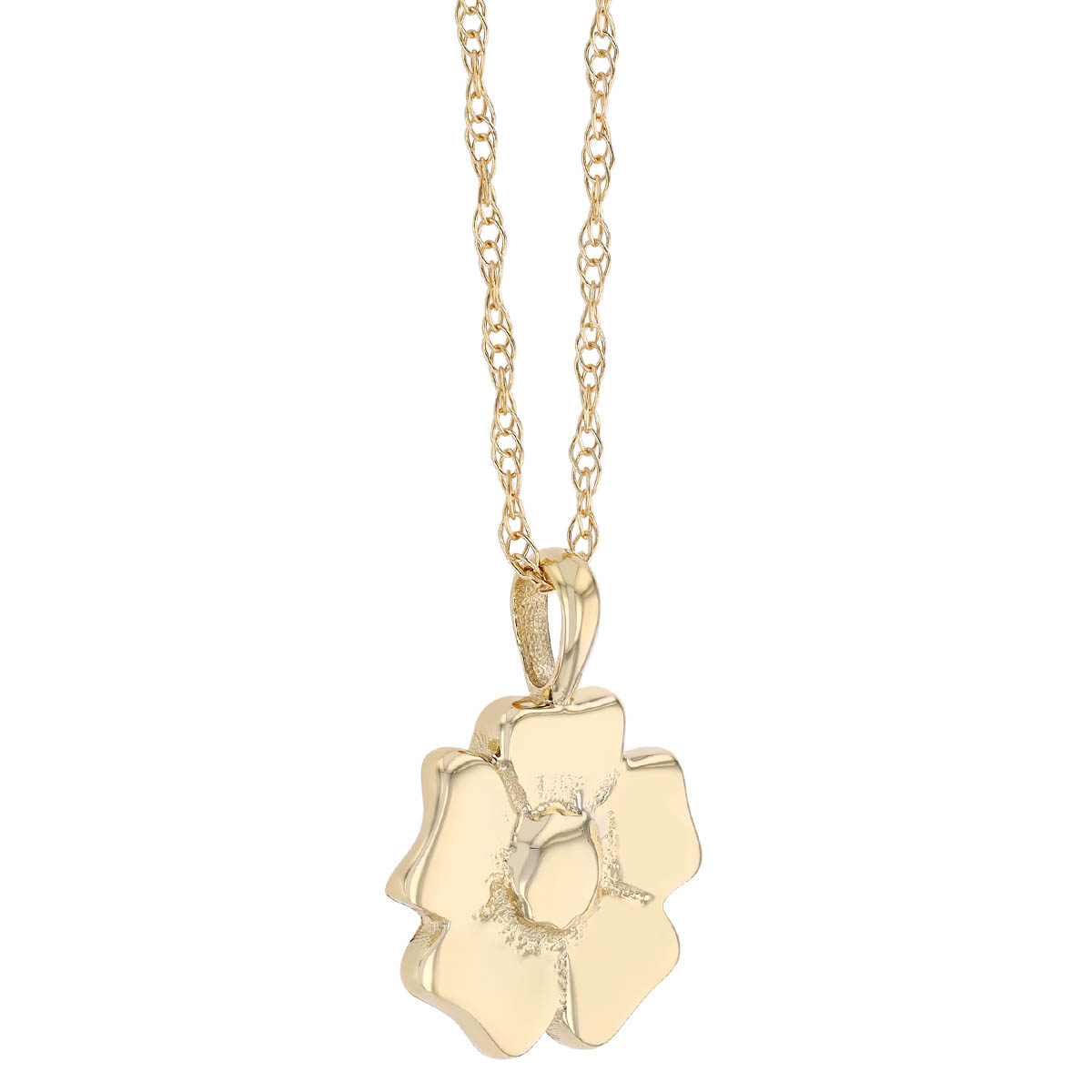 Yellow Gold Flower Pendant, 18
