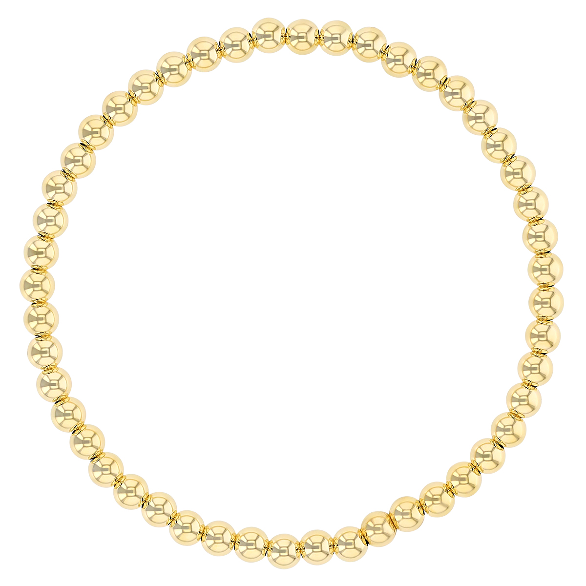 Yellow Gold 4 mm Bead Stretch Bracelet