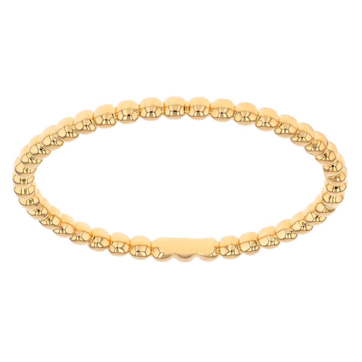 Yellow Gold Small Bead Eternity Stacking Ring