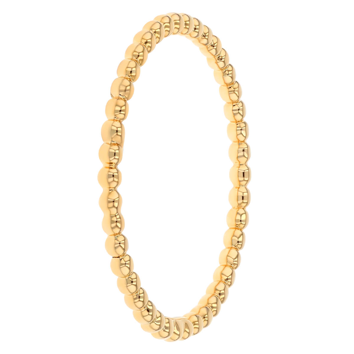 Yellow Gold Small Bead Eternity Stacking Ring
