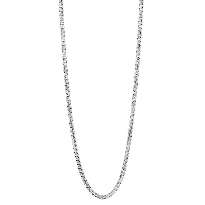 Sterling Silver 2.1 mm Round Box Chain Necklace, 20"