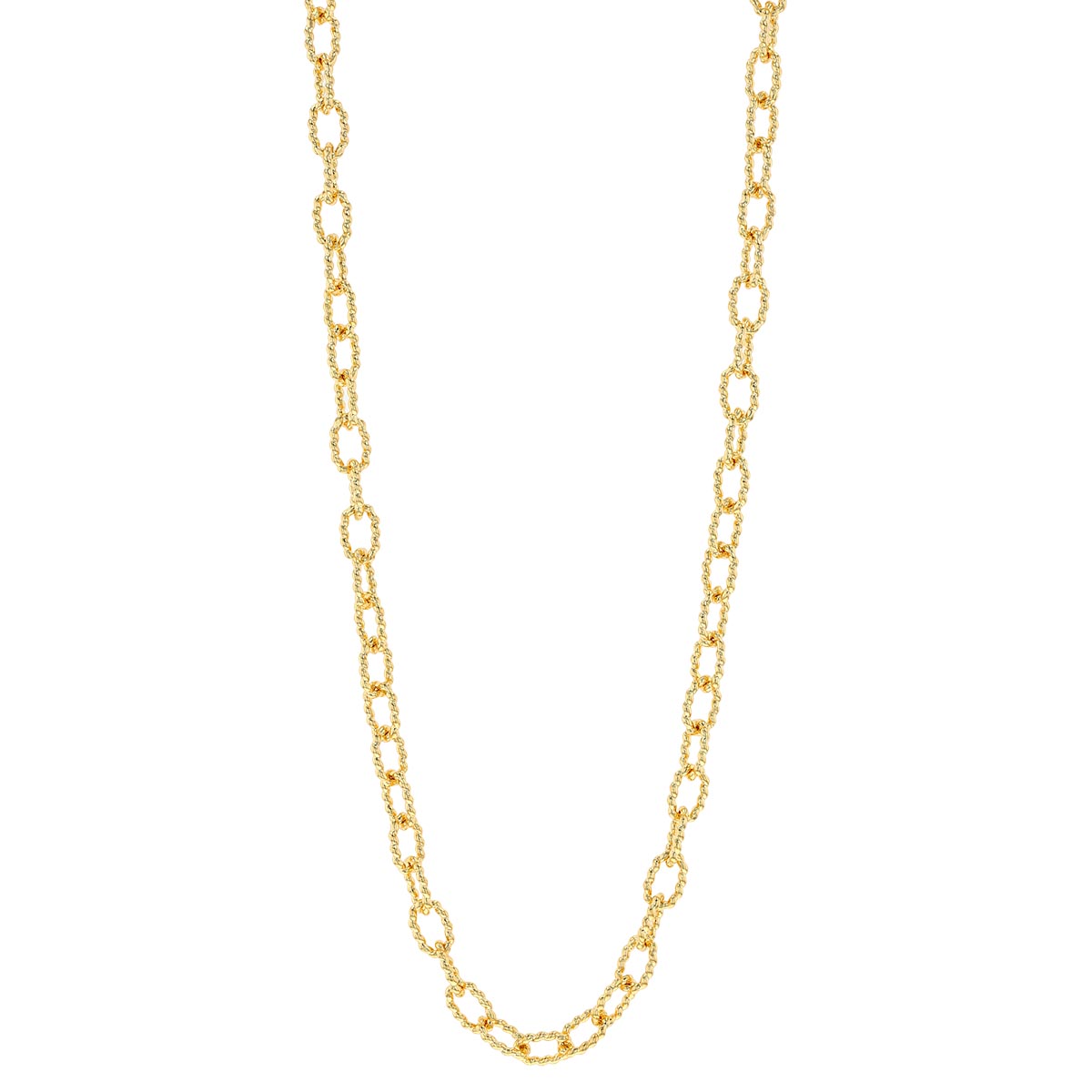 Yellow Gold 3.8 mm Forzentina Chain Necklace, 18