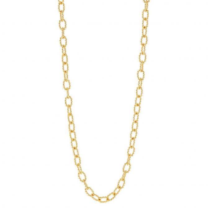 Yellow Gold 3.8 mm Forzentina Chain Necklace, 18"