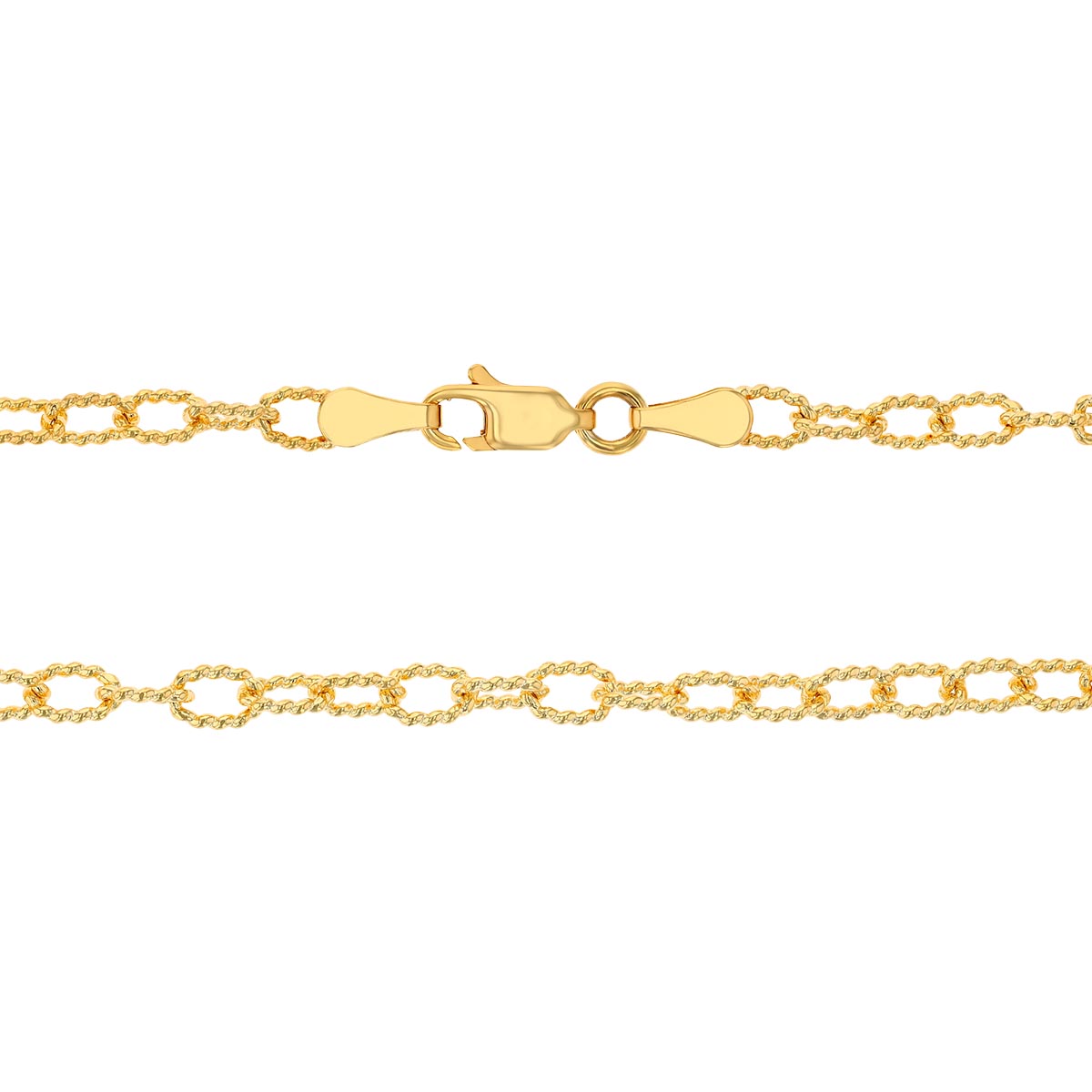 Yellow Gold 3.8 mm Forzentina Chain Necklace, 18