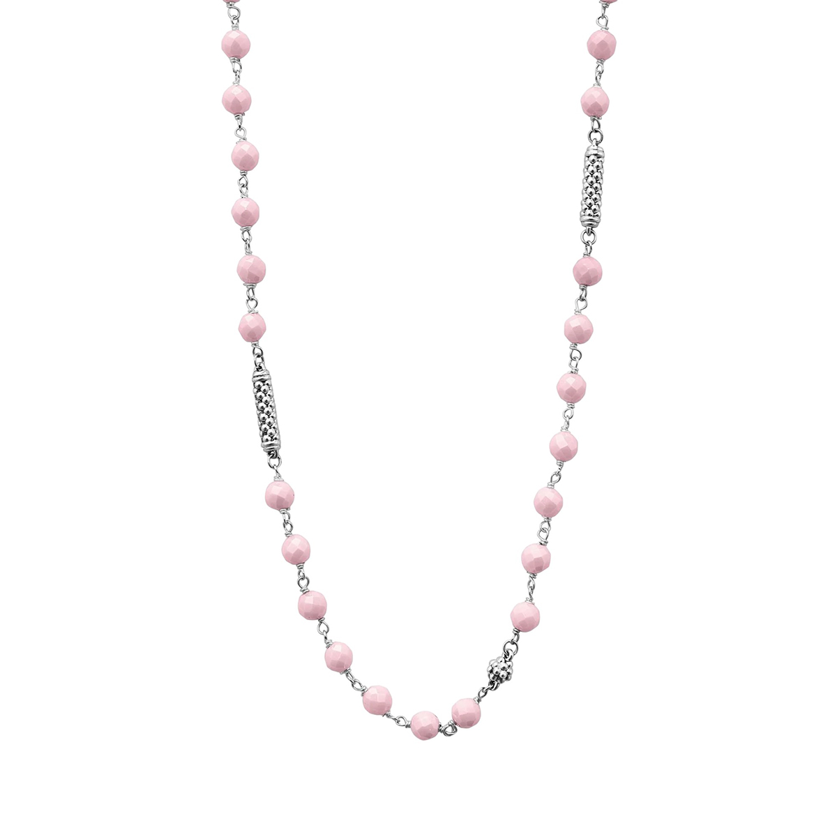 LAGOS Caviar Icon Pink Ceramic Beaded Necklace, 18