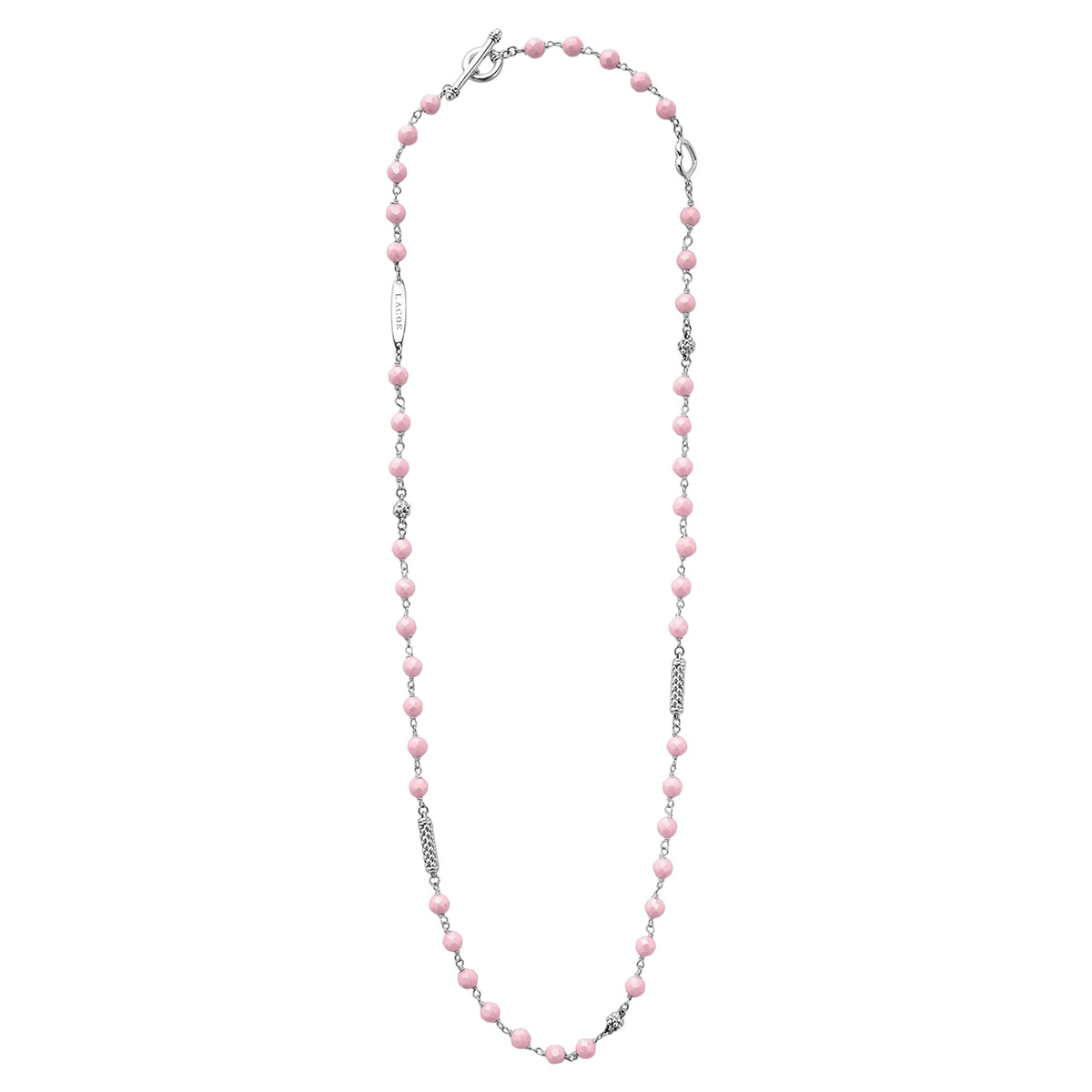 LAGOS Caviar Icon Pink Ceramic Beaded Necklace, 18