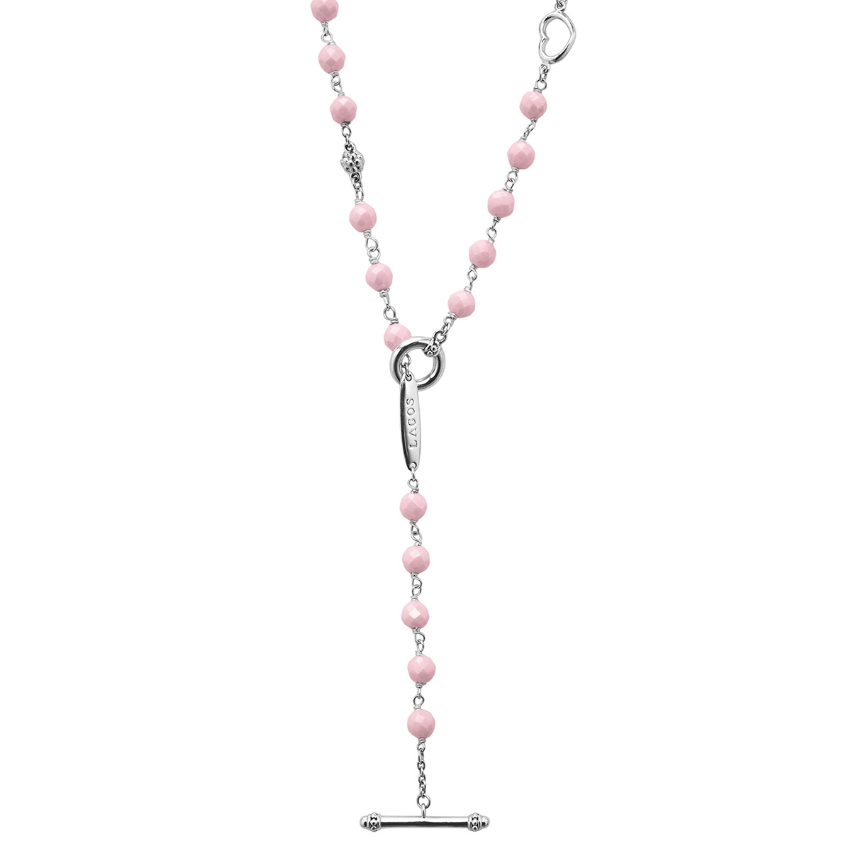 LAGOS Caviar Icon Pink Ceramic Beaded Necklace, 18