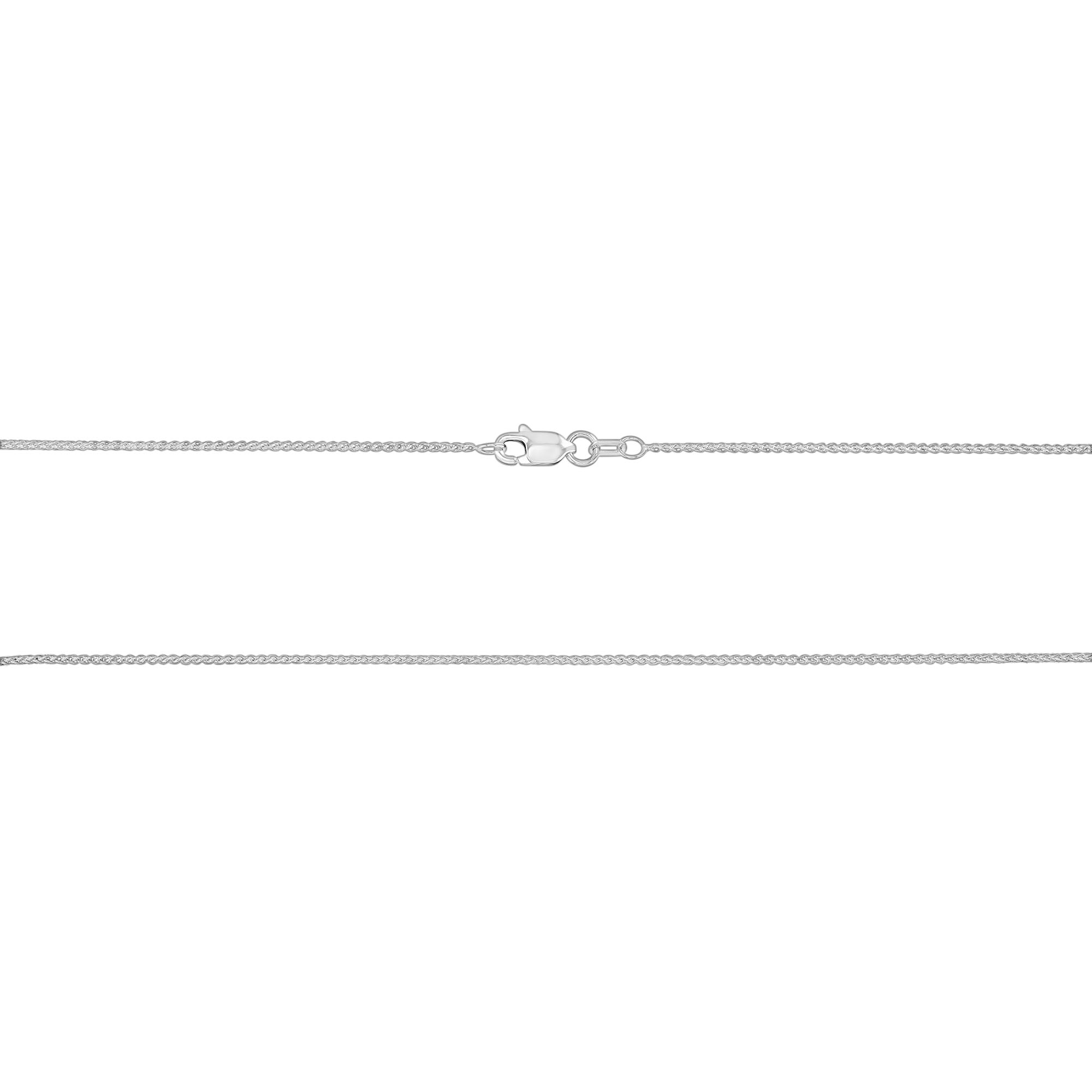 White Gold 1.05 mm Wheat Chain, 16