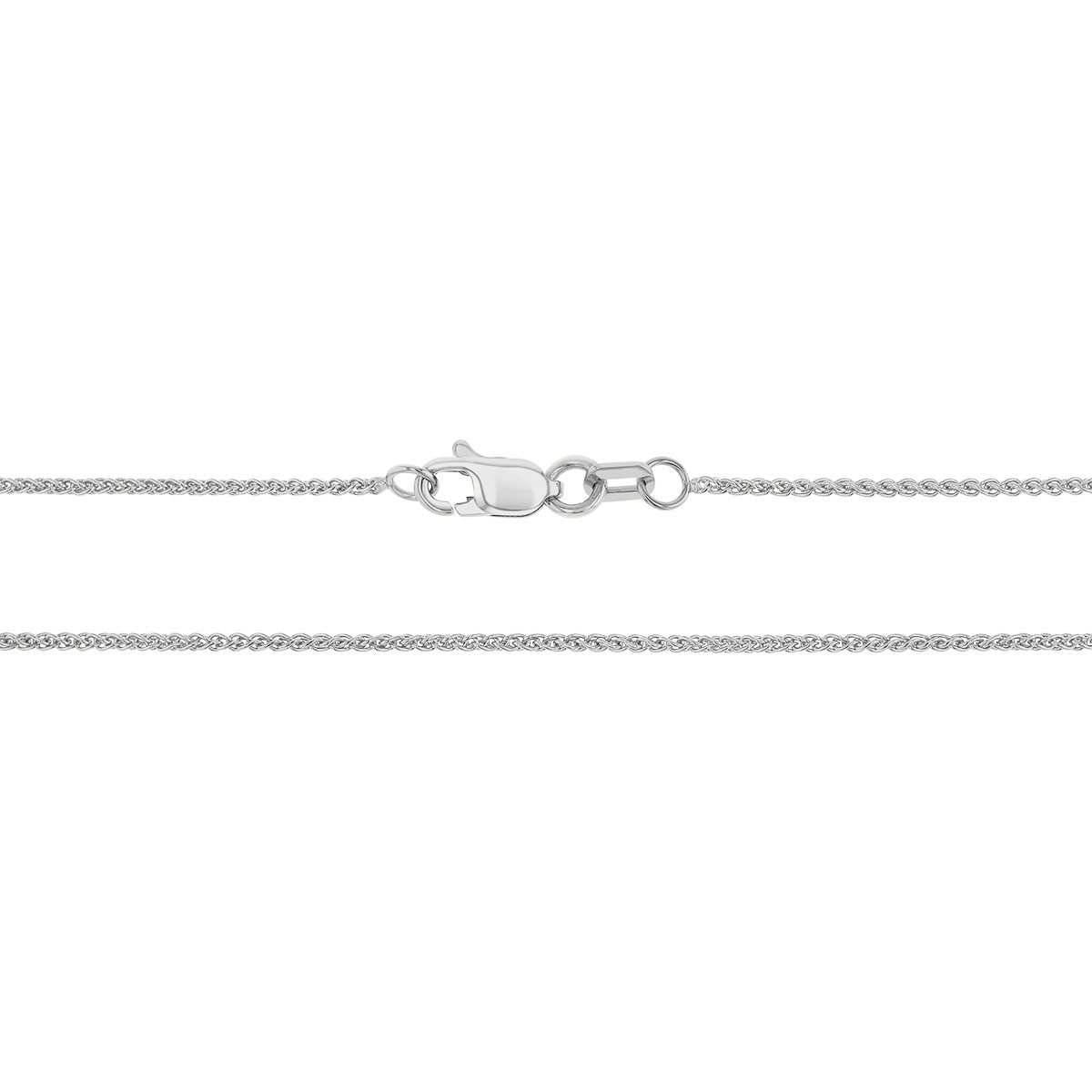 White Gold Wheat Chain, 1.05 mm, 20