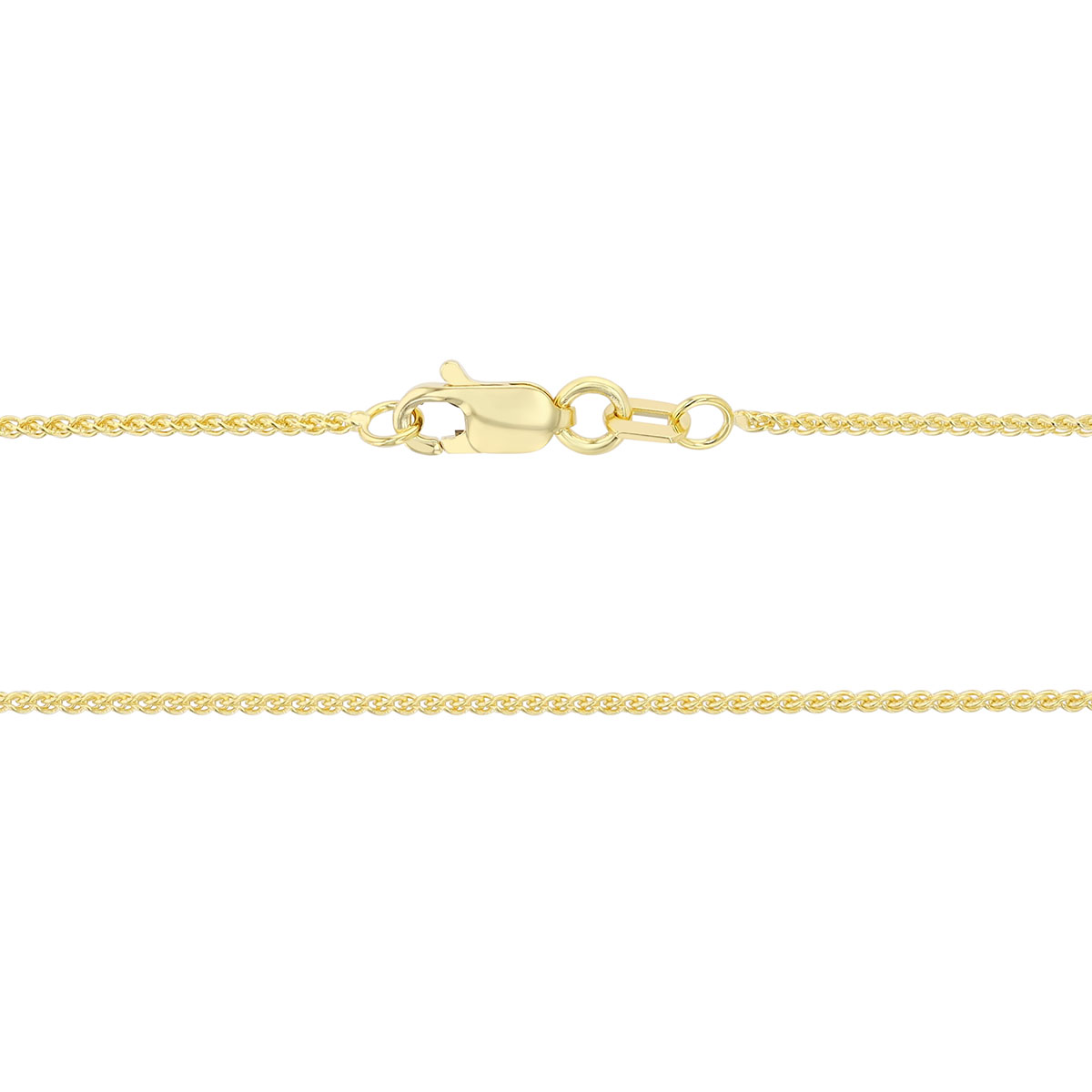 Yellow Gold 1.05 mm Wheat Chain Necklace, 16
