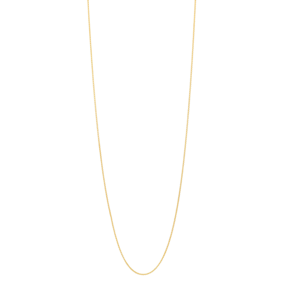 Yellow Gold Wheat Chain, 1.25 mm, 20