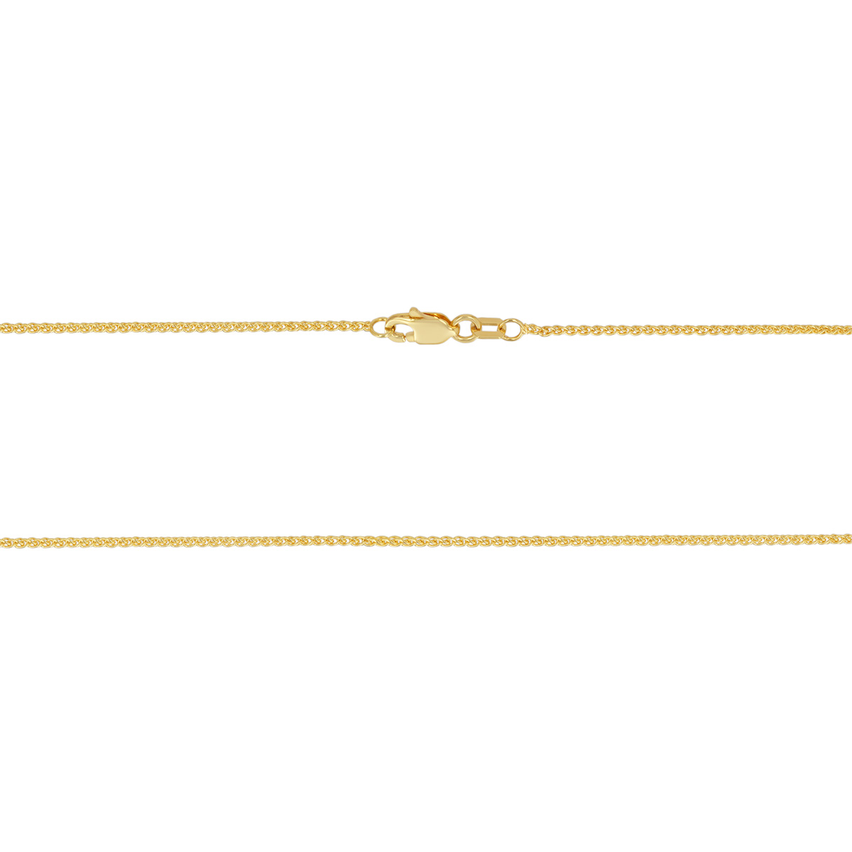 Yellow Gold Wheat Chain, 1.25 mm, 20