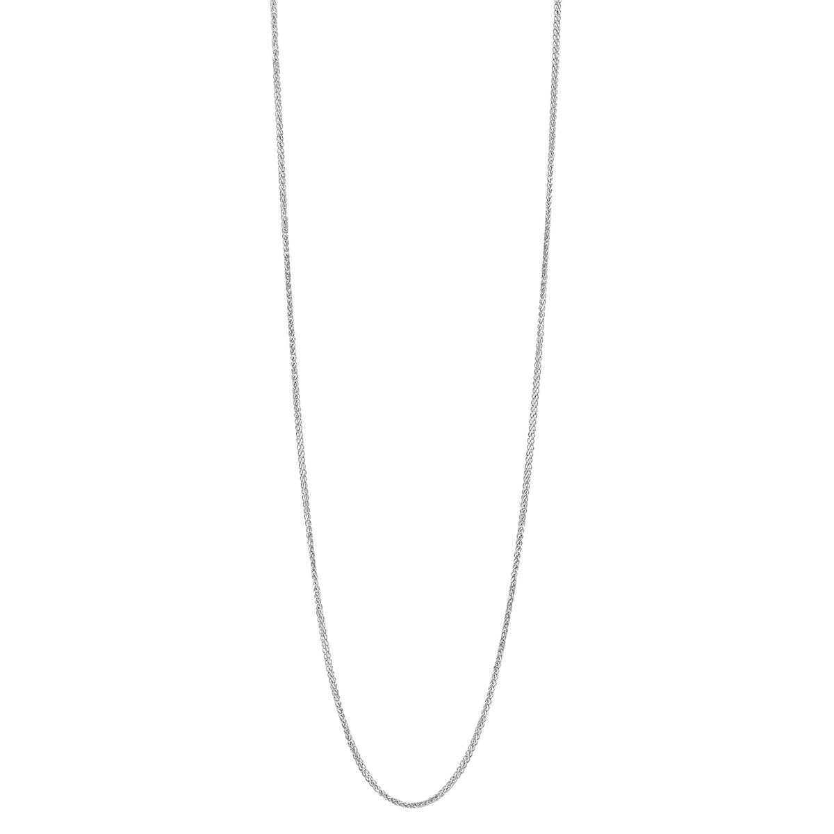 White Gold 0.85 mm Wheat Chain, 18