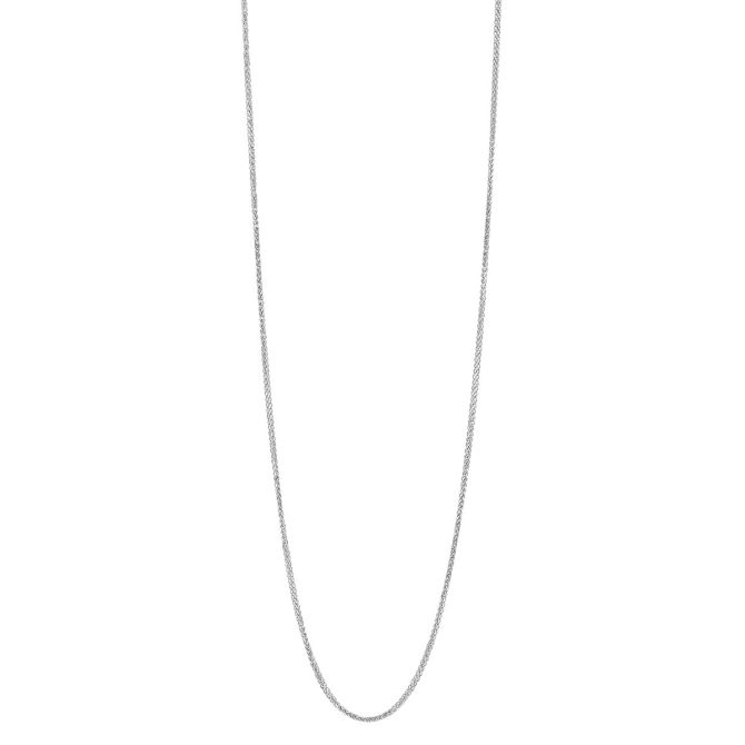 White Gold 0.85 mm Wheat Chain, 18"