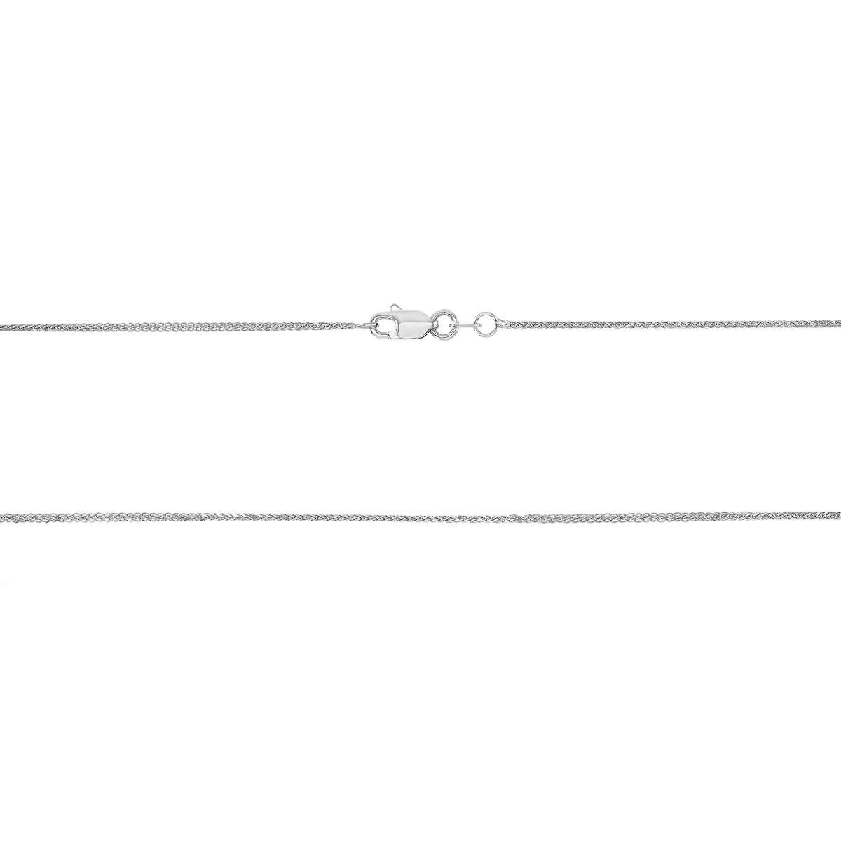 White Gold 0.85 mm Wheat Chain, 18