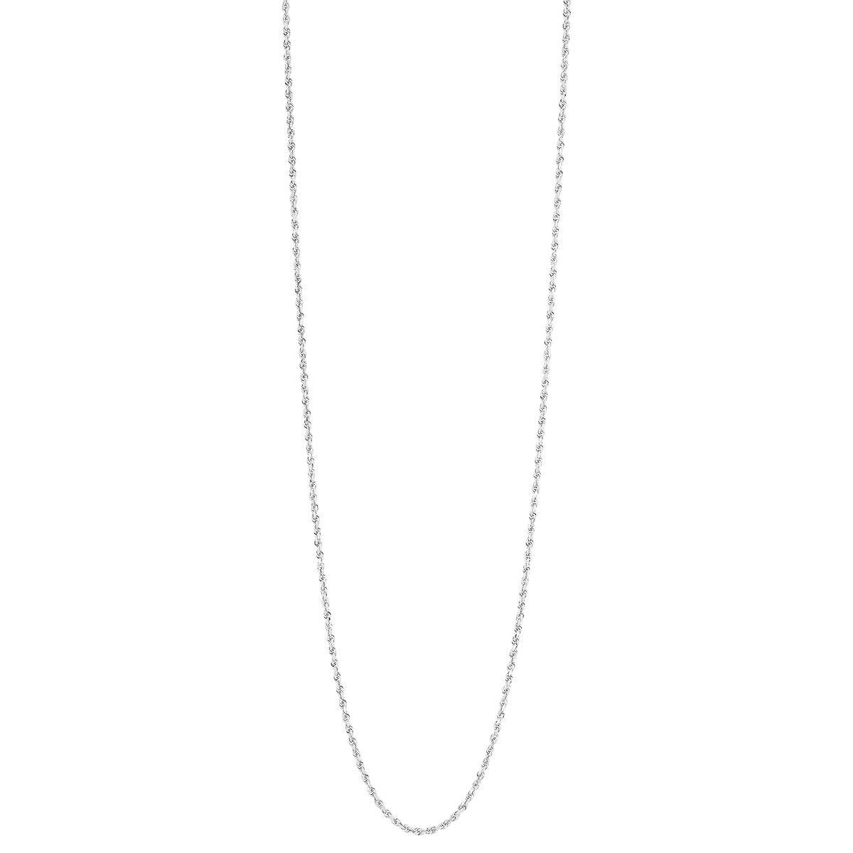 White Gold 1.56 mm Rope Chain, 16
