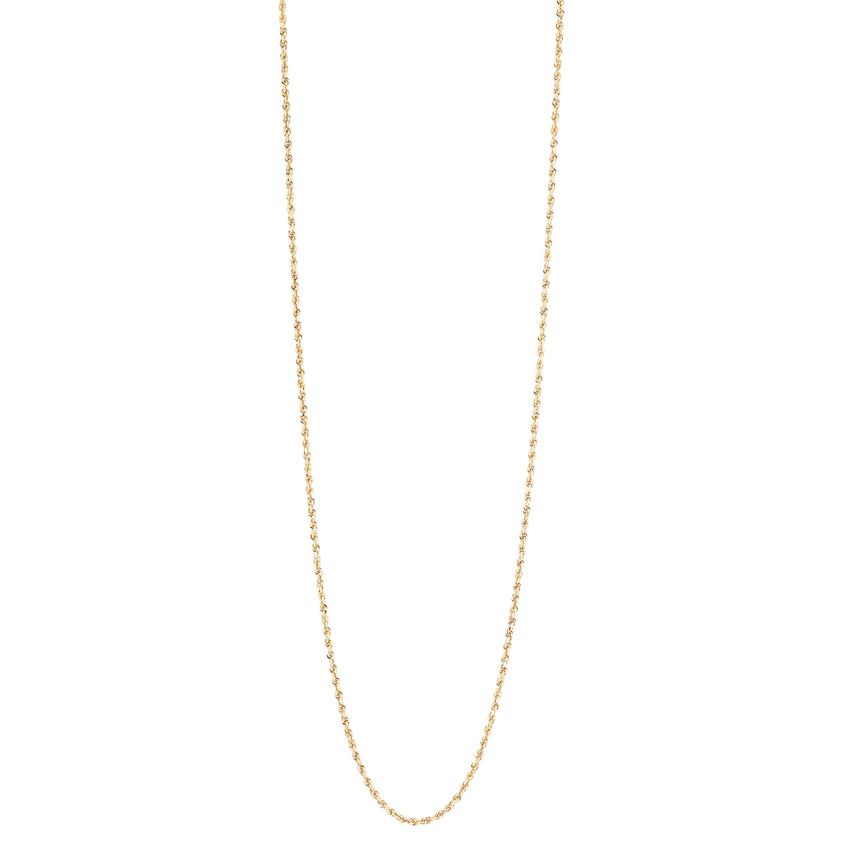 Yellow Gold 1.56 mm Rope Chain, 16