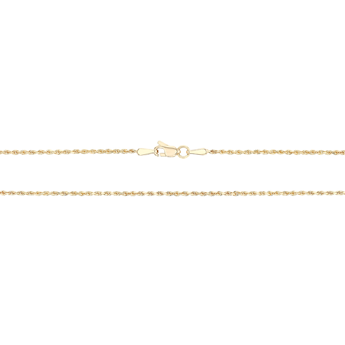 Yellow Gold 1.56 mm Rope Chain, 16