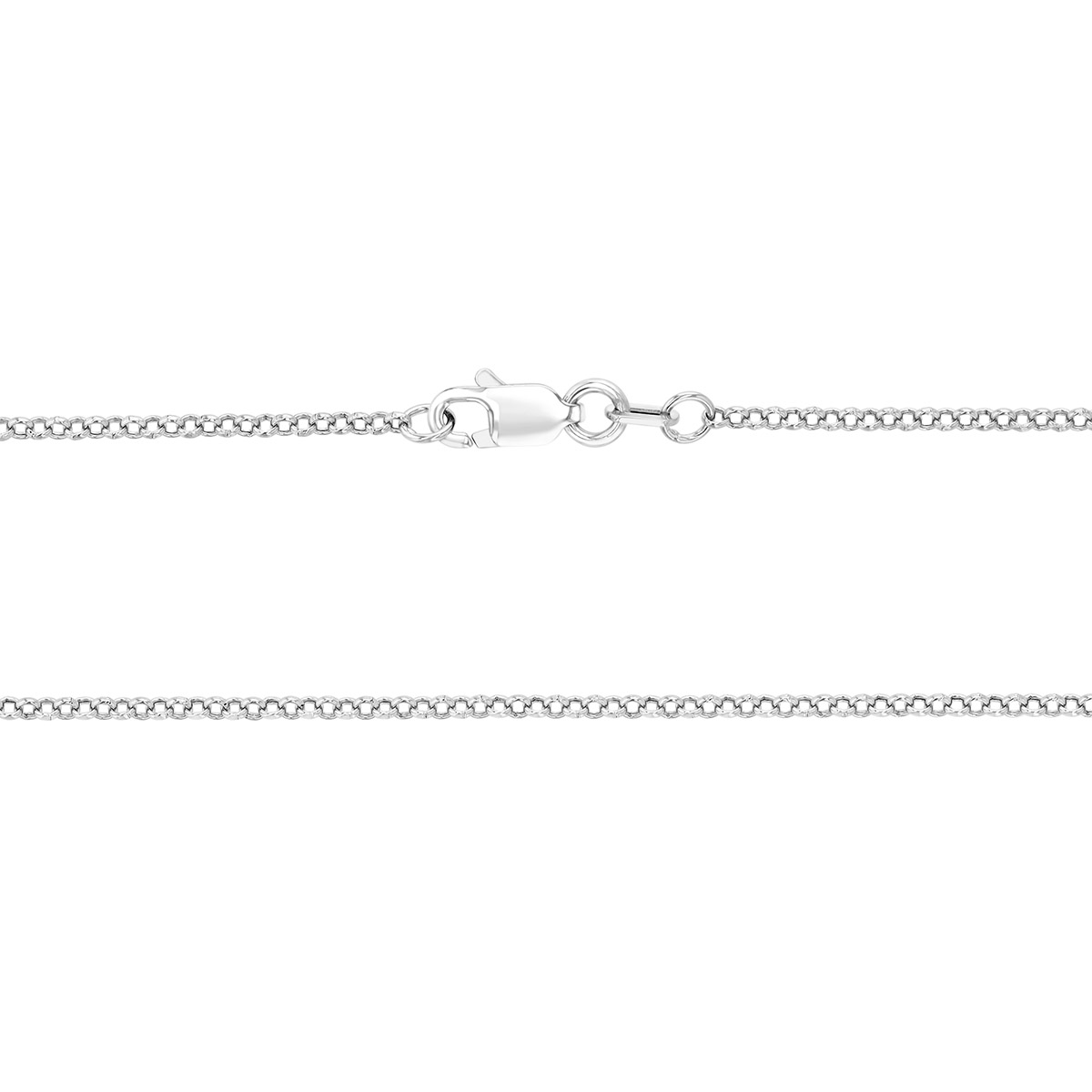 White Gold 1.5 mm Rolo Chain Necklace, 20