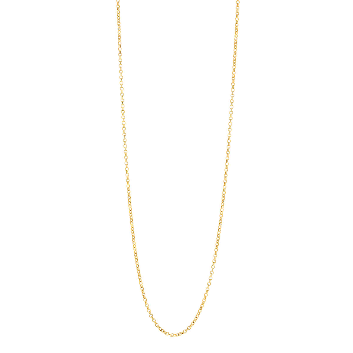 Yellow Gold 1.5 mm Rolo Chain, 20