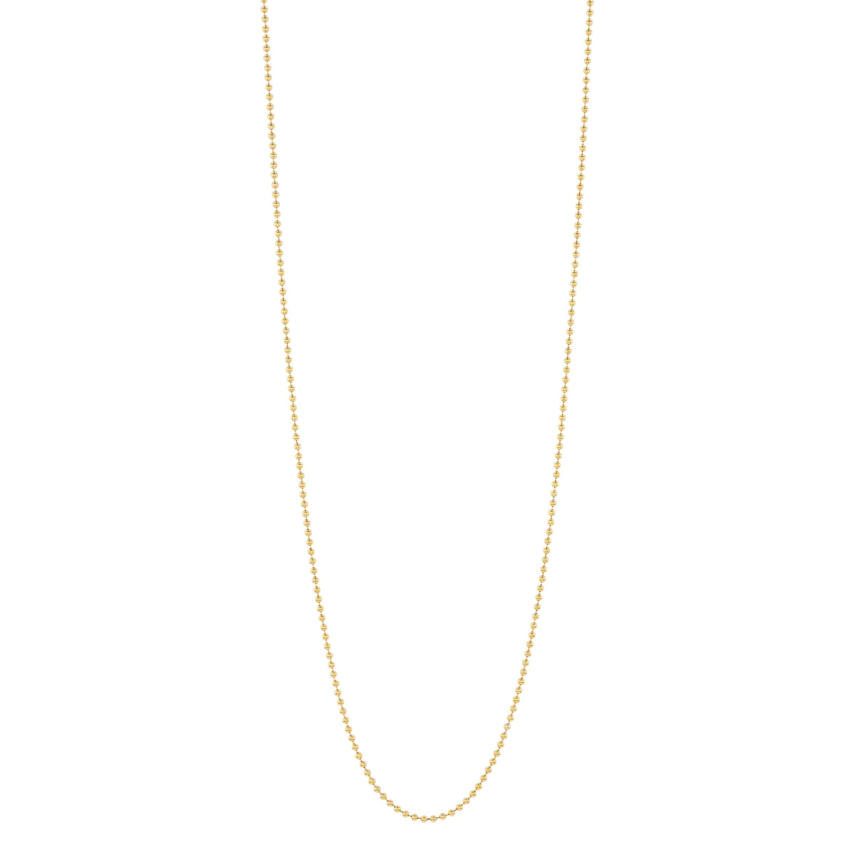 Yellow Gold 1.00 mm Bead Chain Necklace, 18