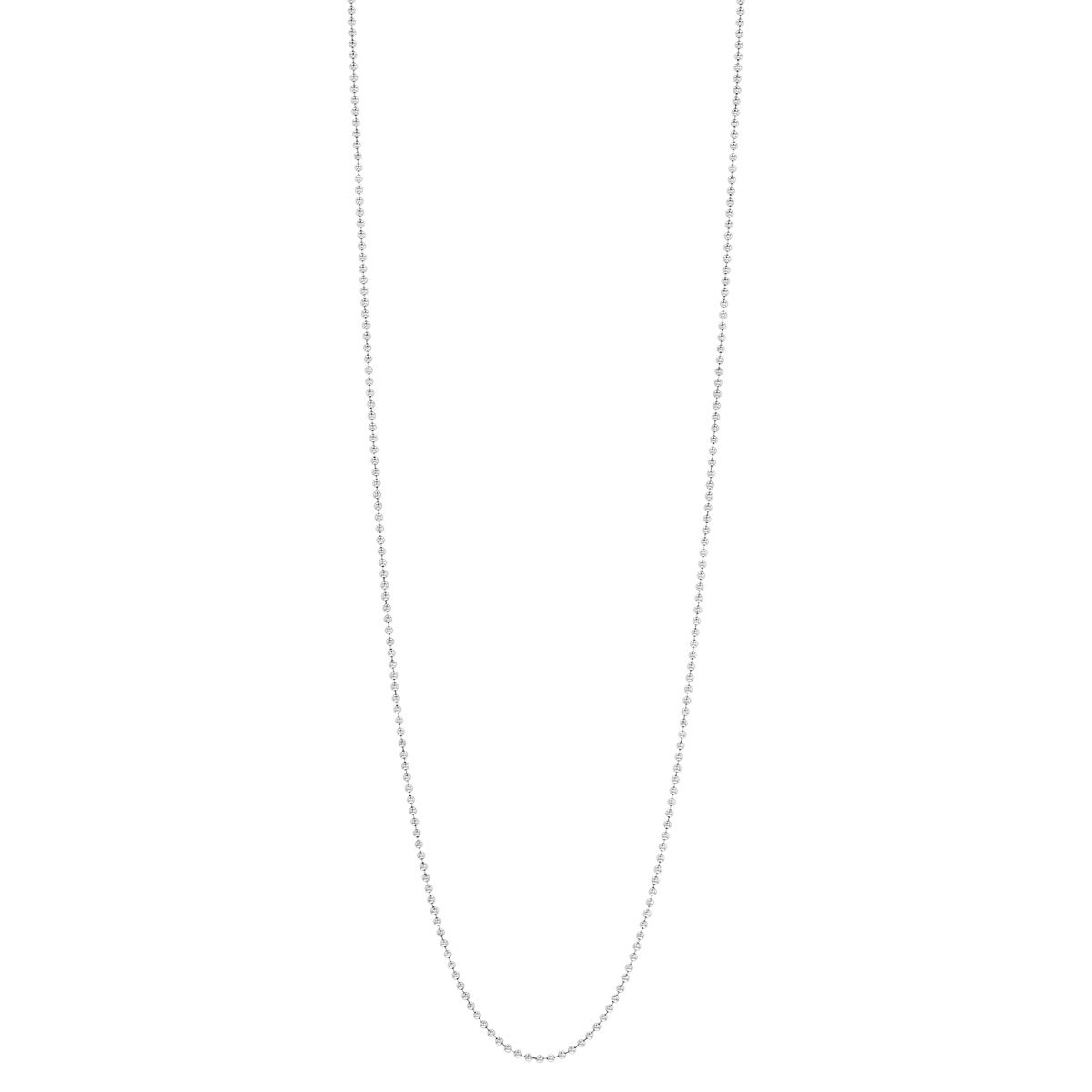 White Gold 1.00 mm Bead Chain, 20
