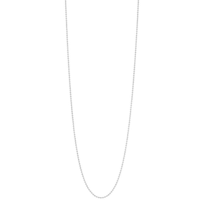 White Gold 1.00 mm Bead Chain, 20"