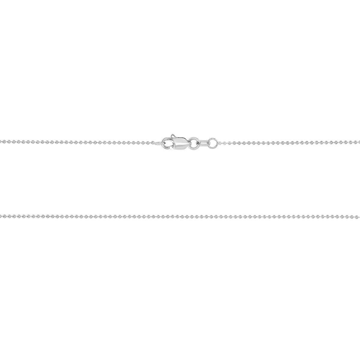 White Gold 1.00 mm Bead Chain, 20