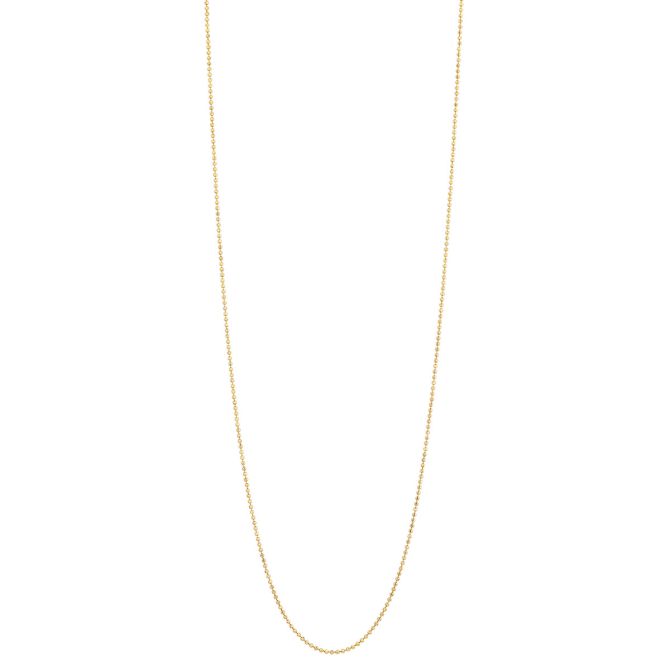 Yellow Gold Diamond-Cut Bead Chain, 1.20 mm, 16"