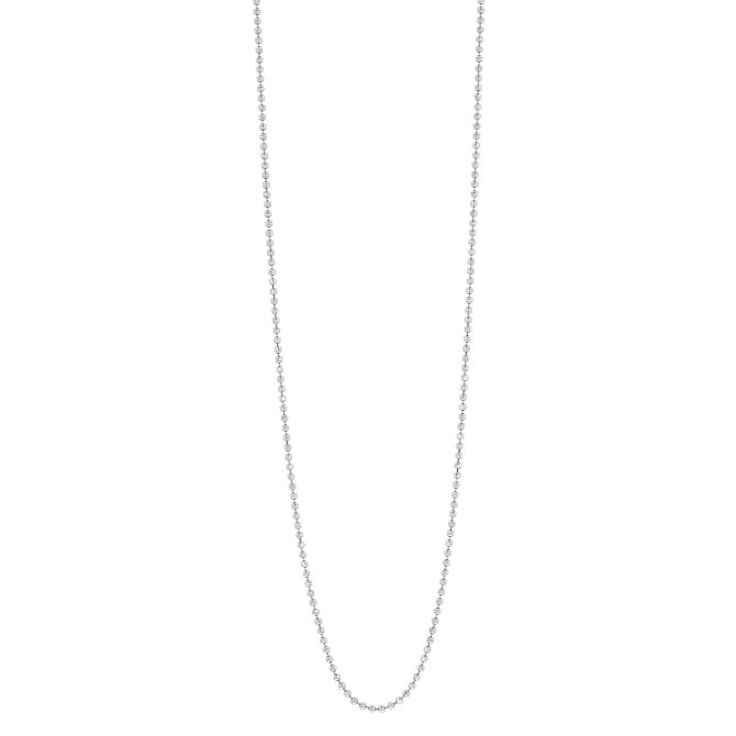 White Gold 1.20 mm Diamond Cut Bead Chain, 20"