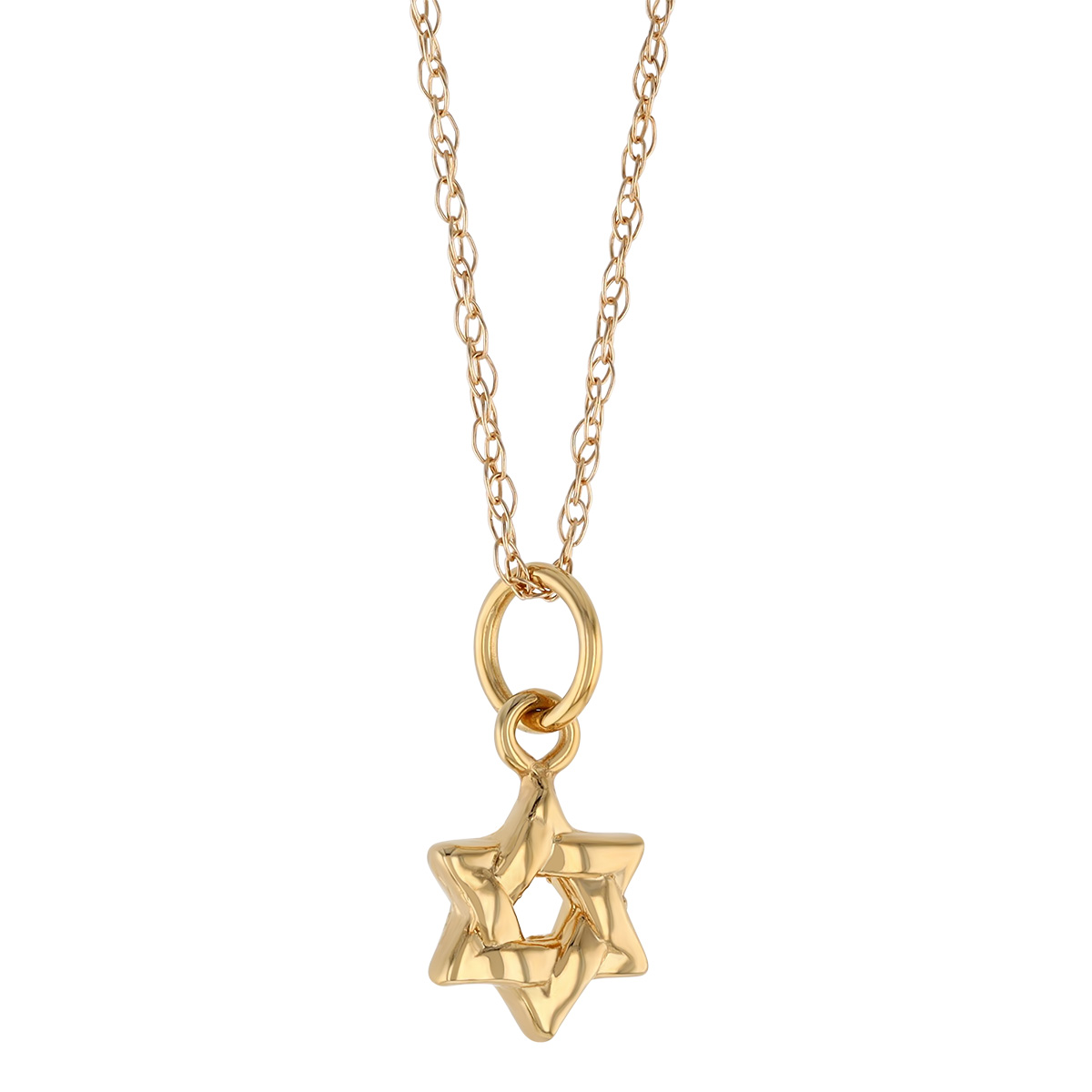 Yellow Gold Star of David Pendant, 18