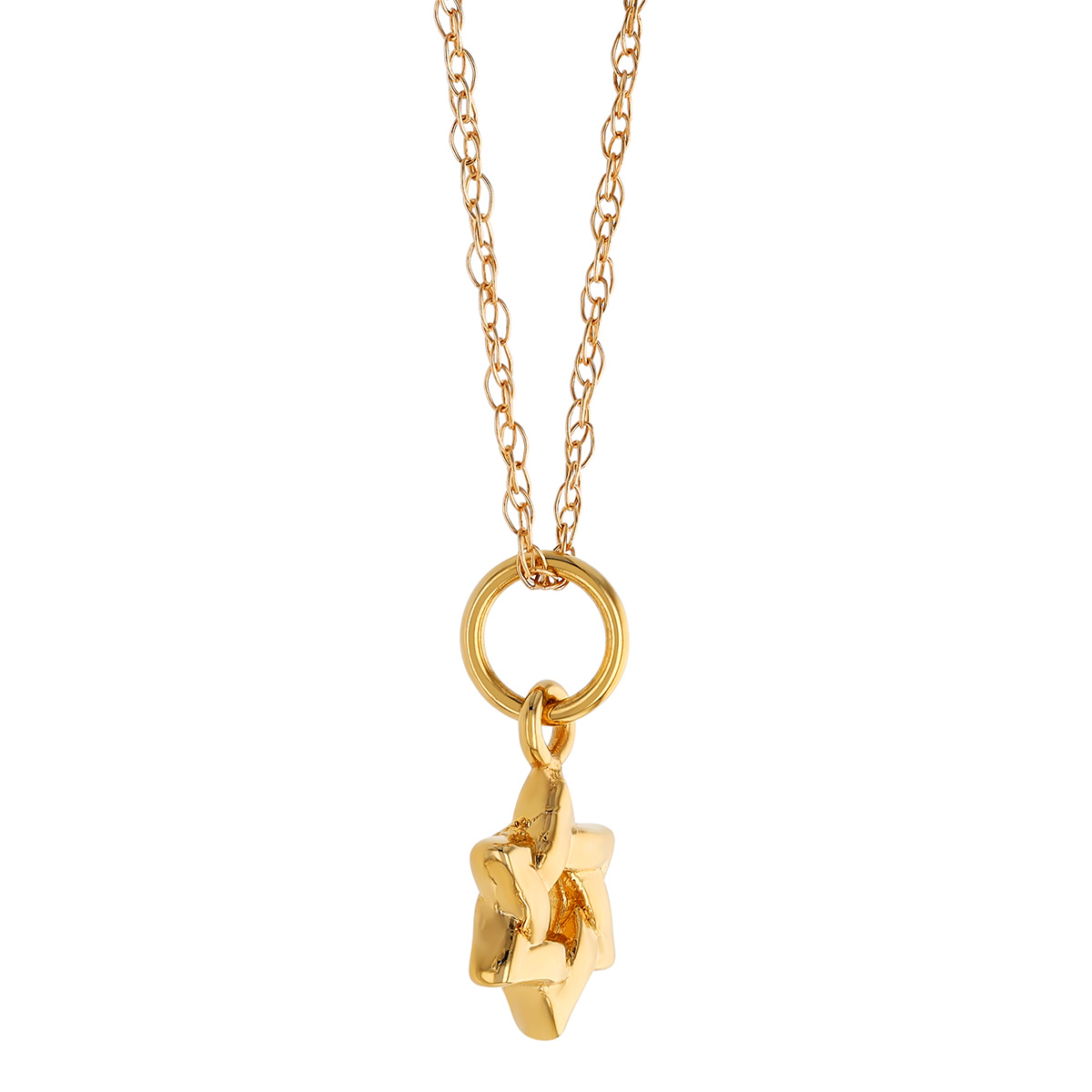 Yellow Gold Star of David Pendant, 18