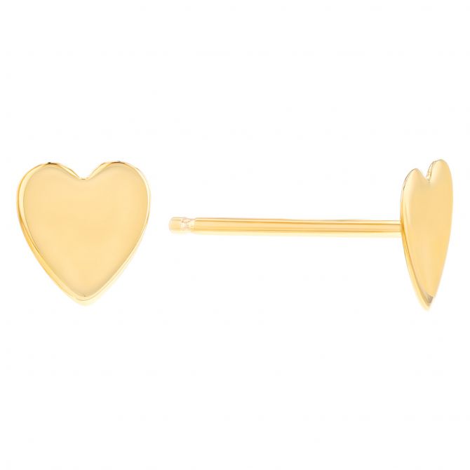 Flat heart earrings on sale