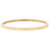 Yellow Gold Square Pattern Bangle Bracelet