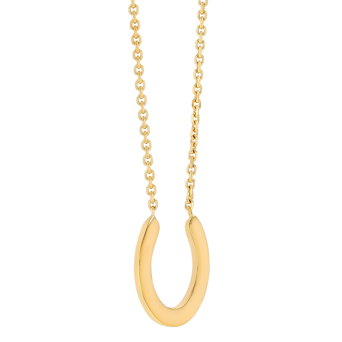 Yellow Gold Horseshoe Pendant, 18
