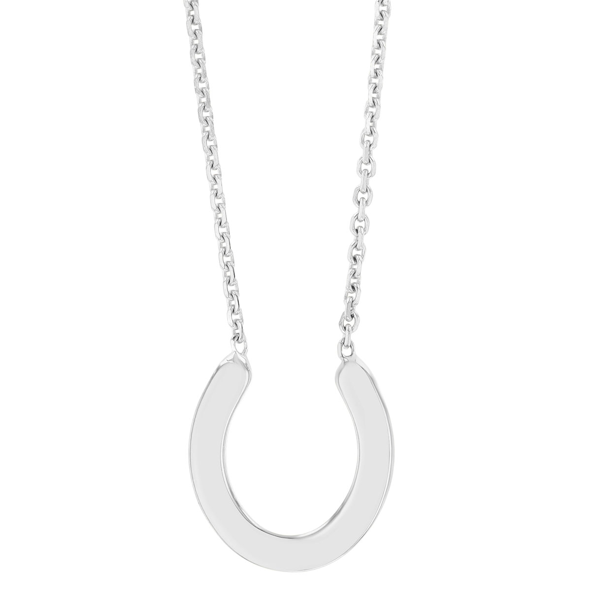 White Gold Horseshoe Pendant, 18