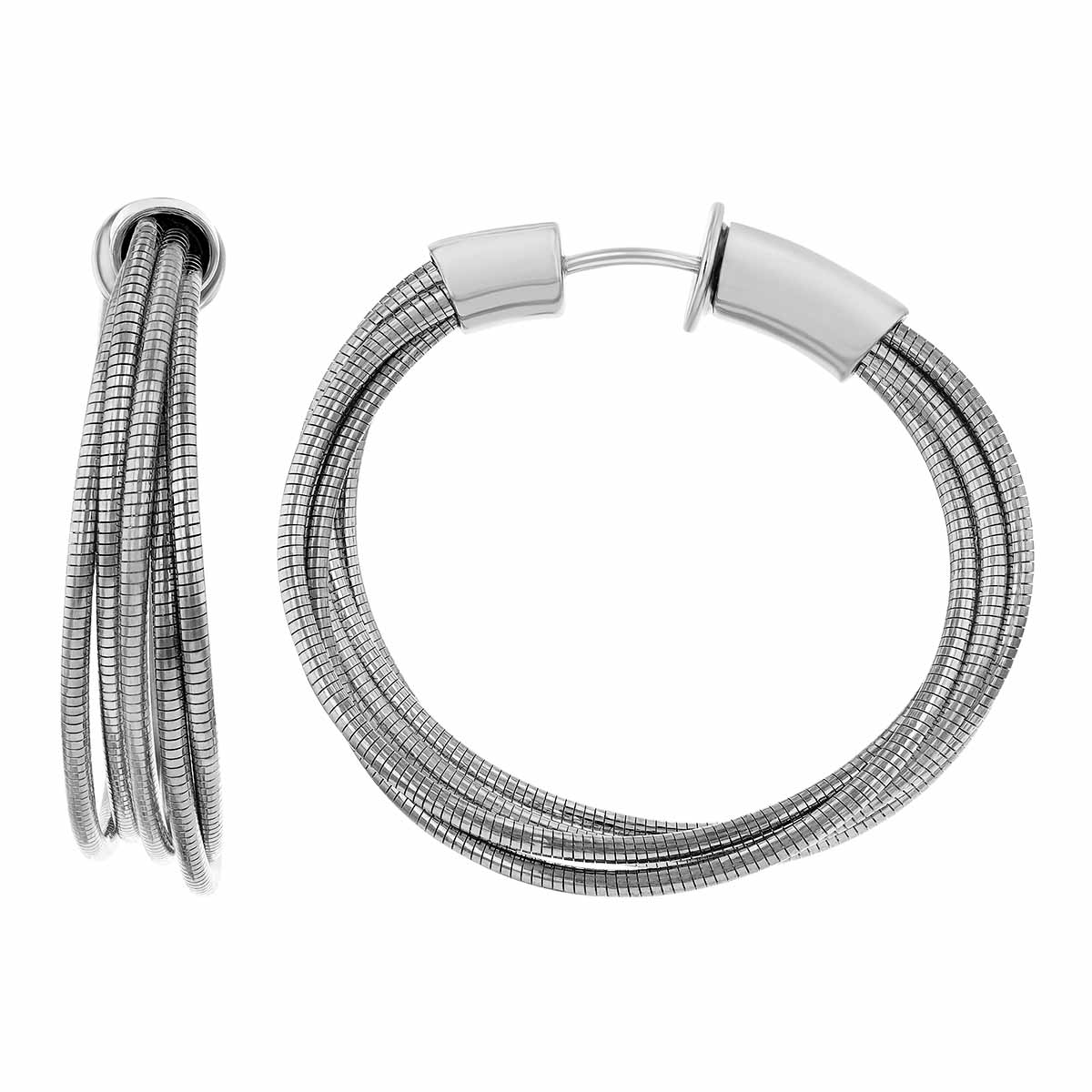 Pesavento DNA Spring Sterling Silver Multi-Strand Hoop Earrings
