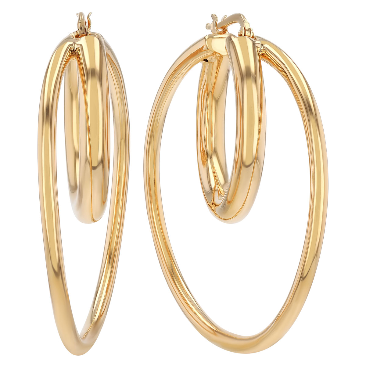 Roberto Coin Yellow Gold Double Hoop Earrings