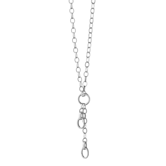 Monica Rich Kosann Sterling Silver Design Your Own Large Link Chain Necklace, 2 Charm Stations, 20"