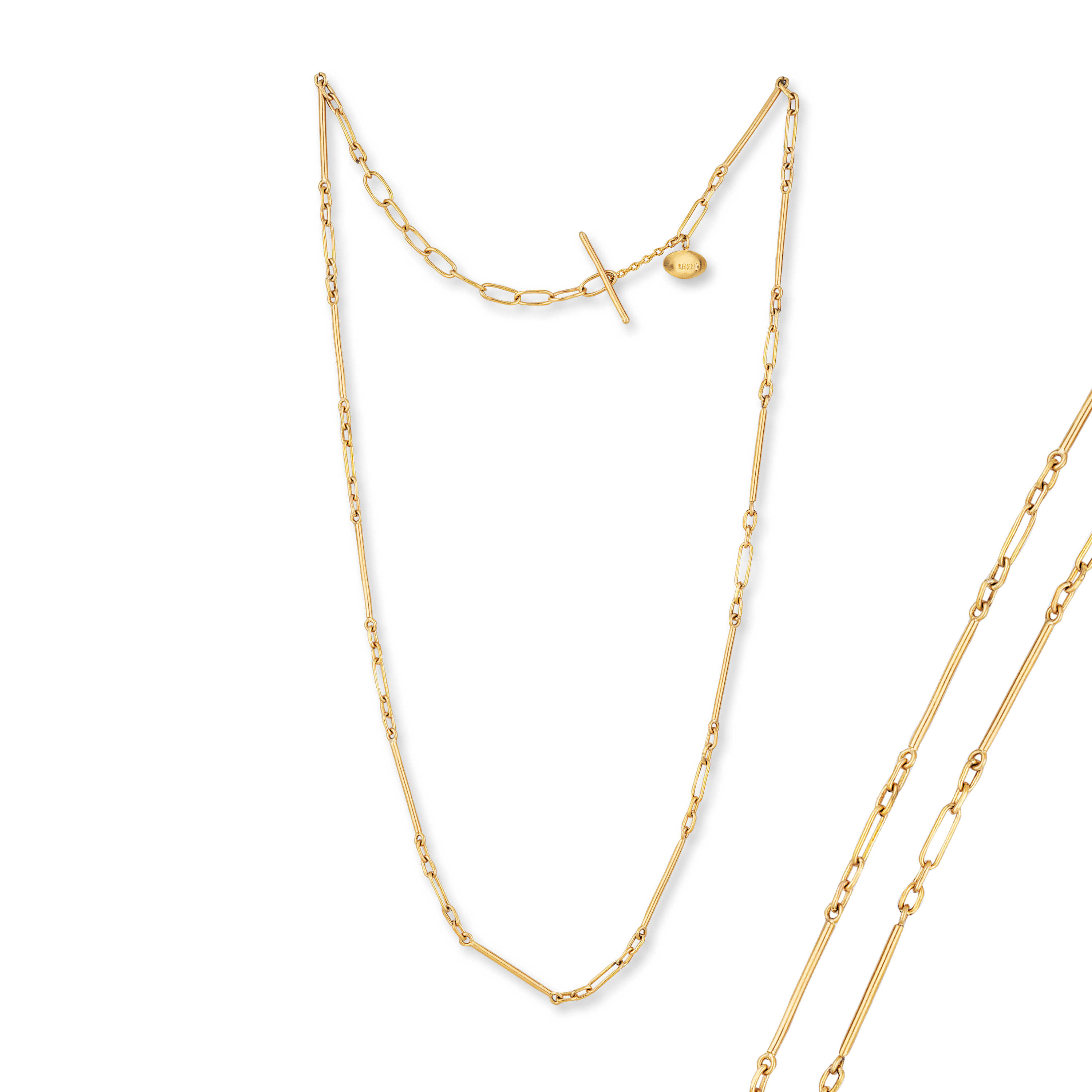 Lika Behar Twiga Handmade Yellow Gold Mixed Link Chain Necklace, 22