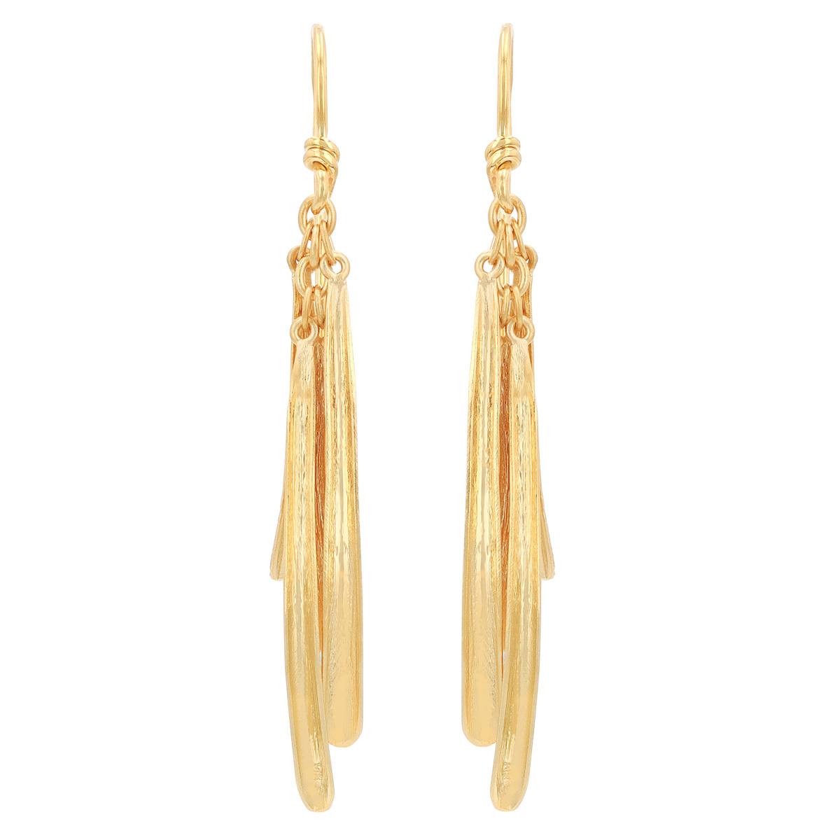 Marika Yellow Gold Tassel Drop Earrings