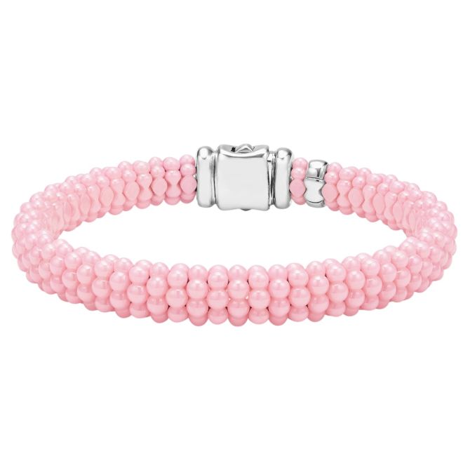 LAGOS Pink Caviar Pink Ceramic 9mm Beaded Bracelet, Medium