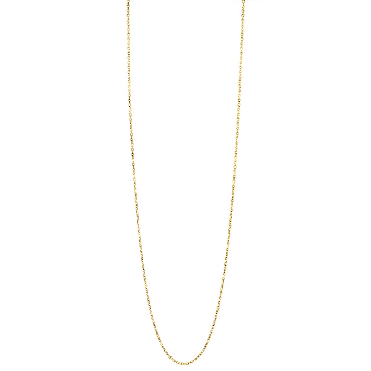Yellow Gold 1.15 mm Diamond Cut Cable Chain, 16