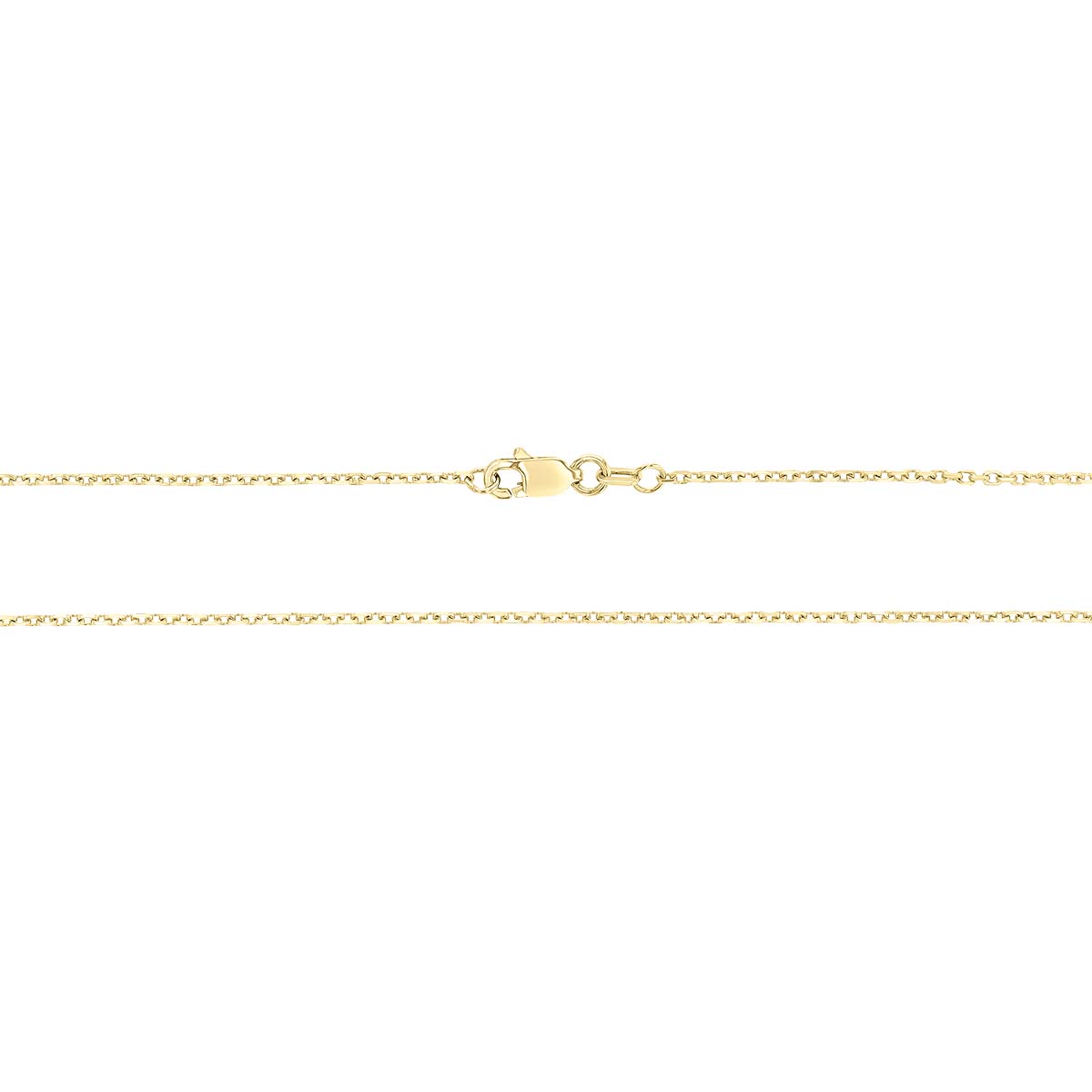 Yellow Gold 1.15 mm Diamond Cut Cable Chain, 16