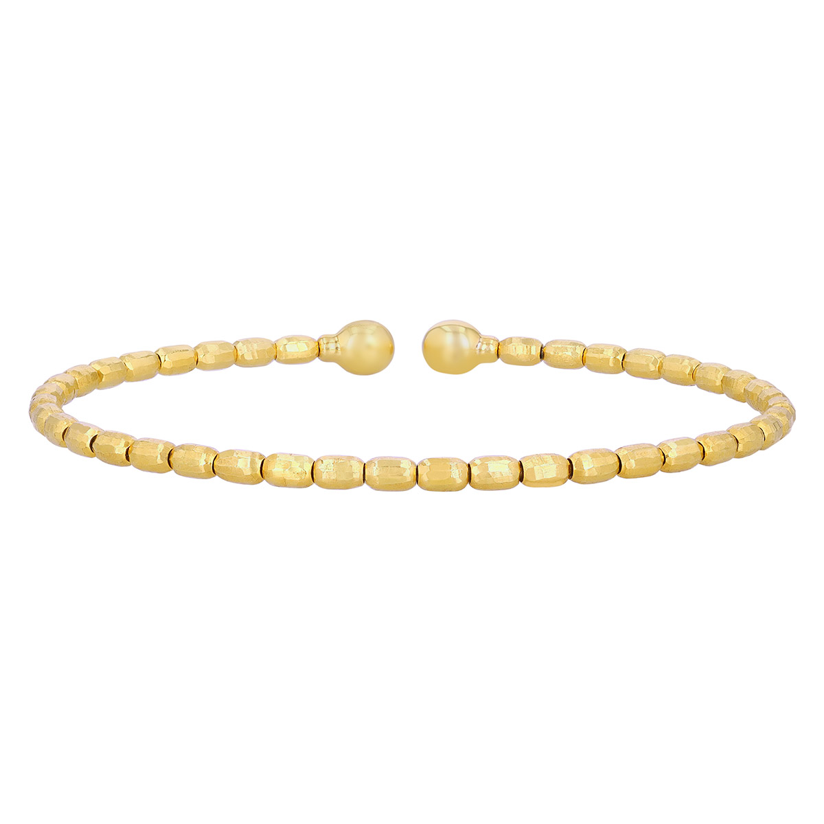 Marika Yellow Gold Bead Cuff Bracelet