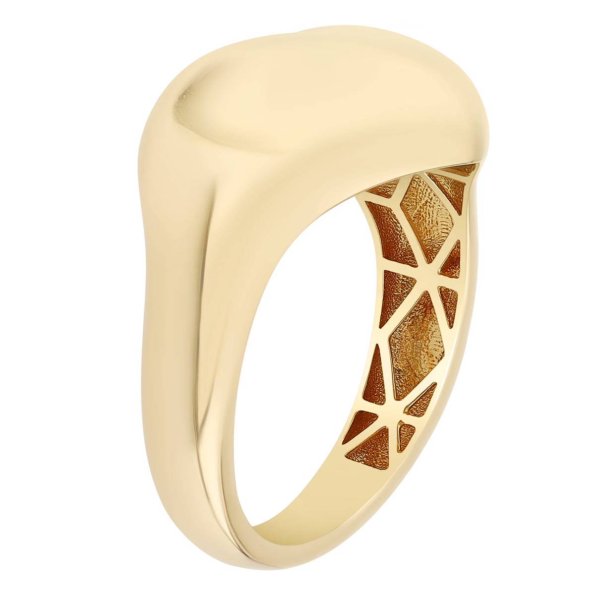 Yellow Gold Puff Heart Ring