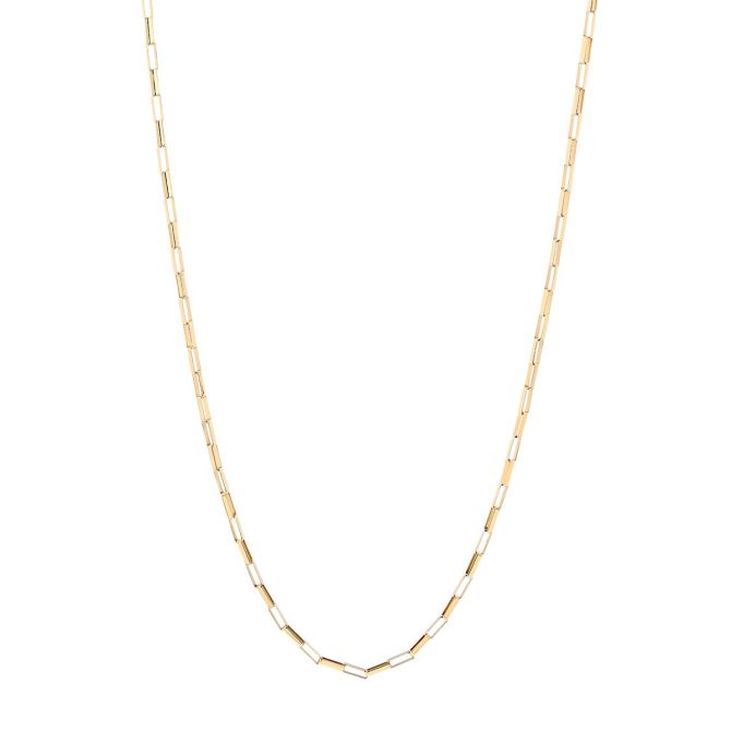 Yellow Gold Long Link Box Chain, 18"