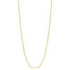Yellow Gold Bar Necklace, 18"