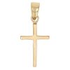 Yellow & White Gold Two Tone Cross Pendant Charm